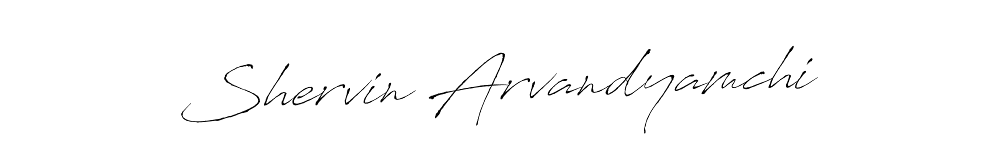 How to make Shervin Arvandyamchi signature? Antro_Vectra is a professional autograph style. Create handwritten signature for Shervin Arvandyamchi name. Shervin Arvandyamchi signature style 6 images and pictures png