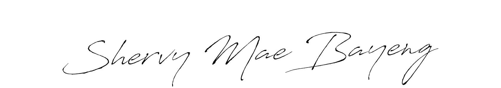 Similarly Antro_Vectra is the best handwritten signature design. Signature creator online .You can use it as an online autograph creator for name Shervy Mae Bayeng. Shervy Mae Bayeng signature style 6 images and pictures png