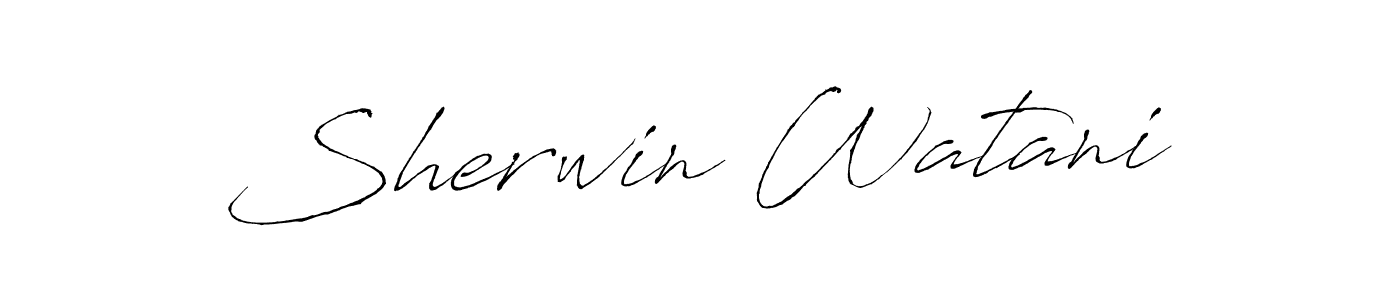 Sherwin Watani stylish signature style. Best Handwritten Sign (Antro_Vectra) for my name. Handwritten Signature Collection Ideas for my name Sherwin Watani. Sherwin Watani signature style 6 images and pictures png