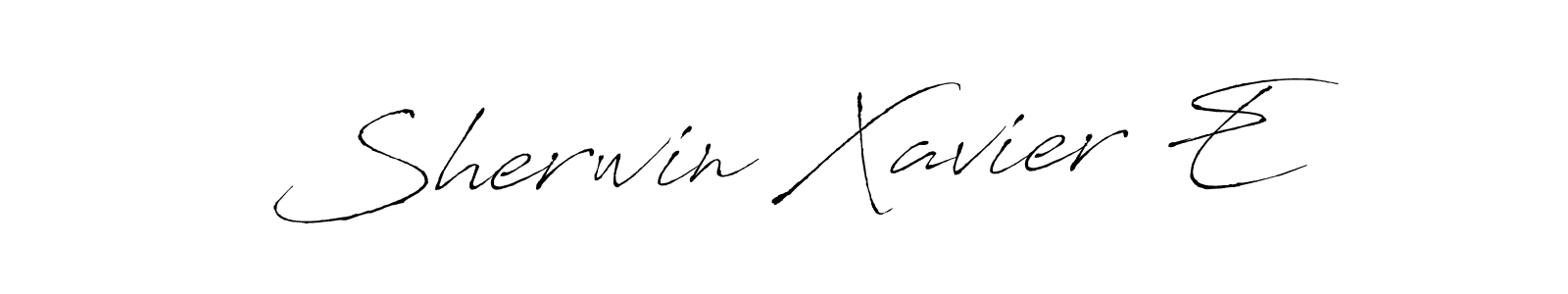 It looks lik you need a new signature style for name Sherwin Xavier E. Design unique handwritten (Antro_Vectra) signature with our free signature maker in just a few clicks. Sherwin Xavier E signature style 6 images and pictures png