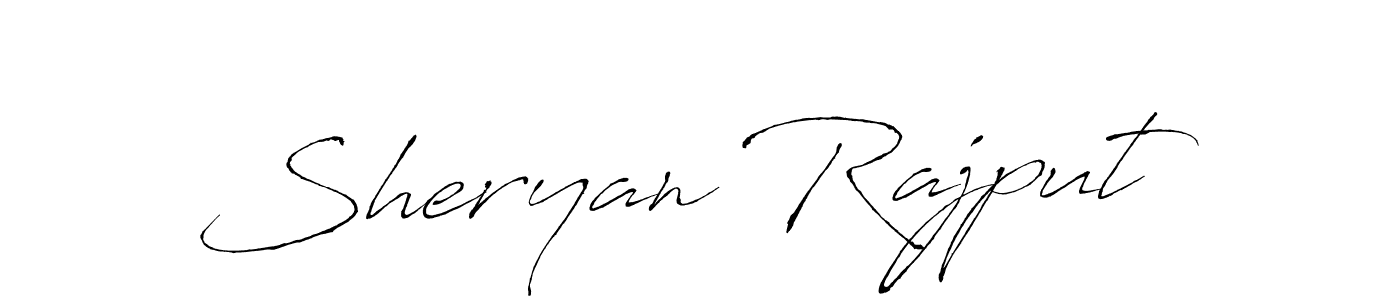 Make a beautiful signature design for name Sheryan Rajput. With this signature (Antro_Vectra) style, you can create a handwritten signature for free. Sheryan Rajput signature style 6 images and pictures png