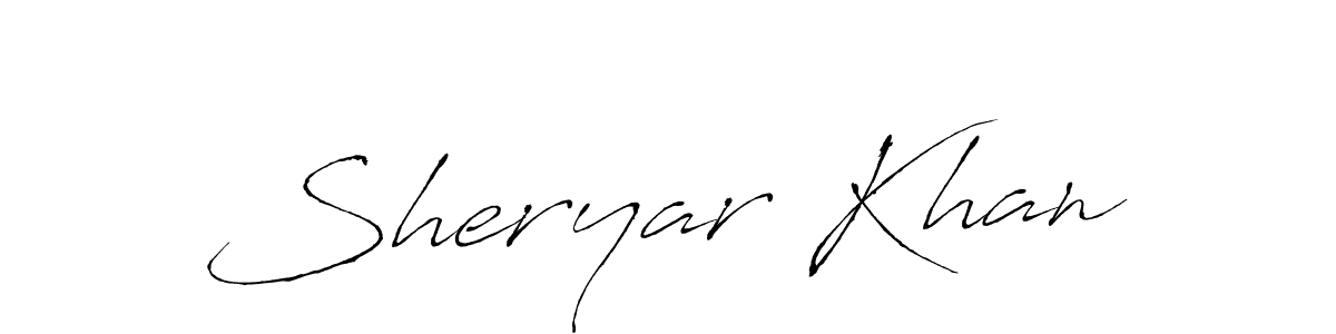 You should practise on your own different ways (Antro_Vectra) to write your name (Sheryar Khan) in signature. don't let someone else do it for you. Sheryar Khan signature style 6 images and pictures png