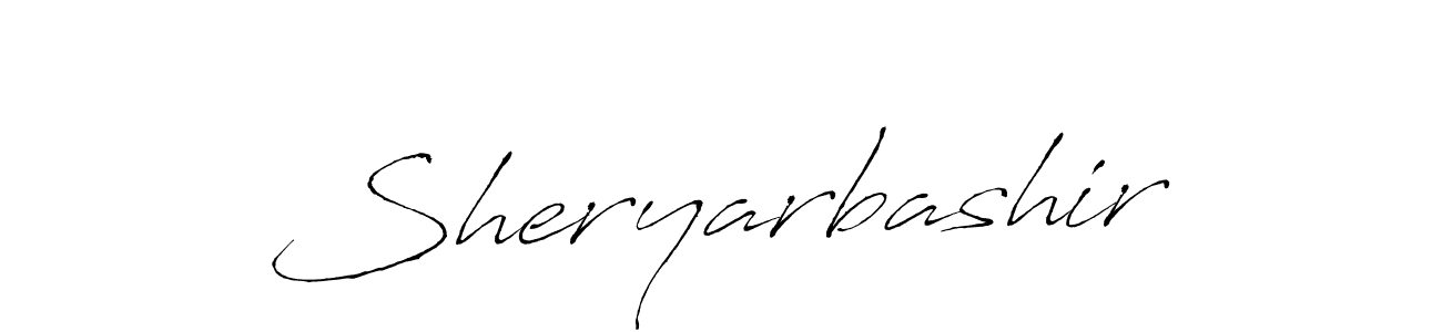 How to make Sheryarbashir signature? Antro_Vectra is a professional autograph style. Create handwritten signature for Sheryarbashir name. Sheryarbashir signature style 6 images and pictures png