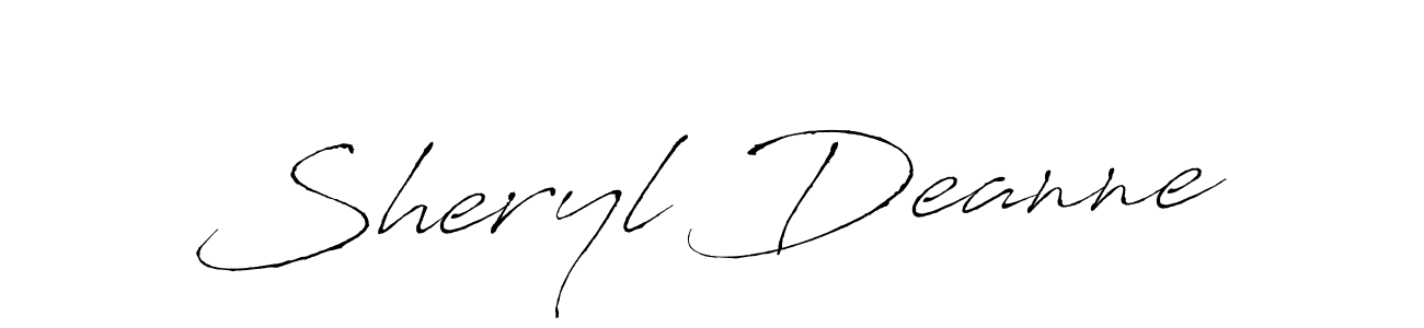 Sheryl Deanne stylish signature style. Best Handwritten Sign (Antro_Vectra) for my name. Handwritten Signature Collection Ideas for my name Sheryl Deanne. Sheryl Deanne signature style 6 images and pictures png