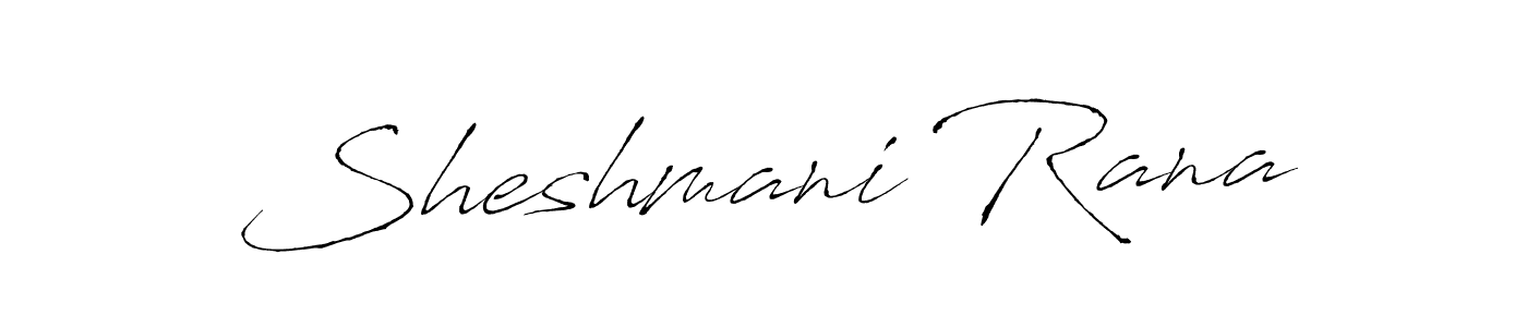 How to make Sheshmani Rana name signature. Use Antro_Vectra style for creating short signs online. This is the latest handwritten sign. Sheshmani Rana signature style 6 images and pictures png