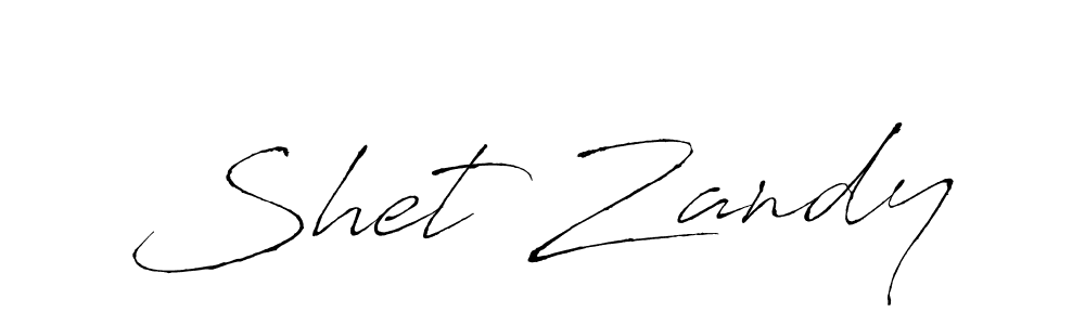 Make a beautiful signature design for name Shet Zandy. With this signature (Antro_Vectra) style, you can create a handwritten signature for free. Shet Zandy signature style 6 images and pictures png