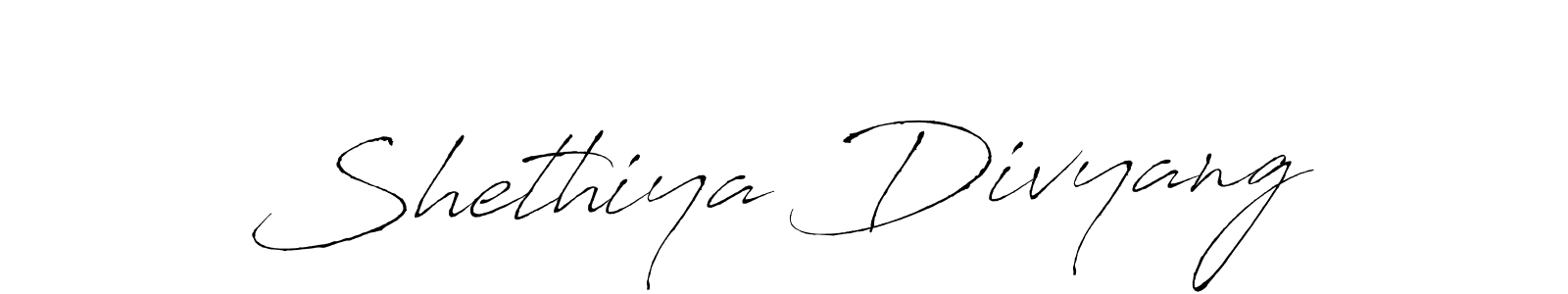 Shethiya Divyang stylish signature style. Best Handwritten Sign (Antro_Vectra) for my name. Handwritten Signature Collection Ideas for my name Shethiya Divyang. Shethiya Divyang signature style 6 images and pictures png