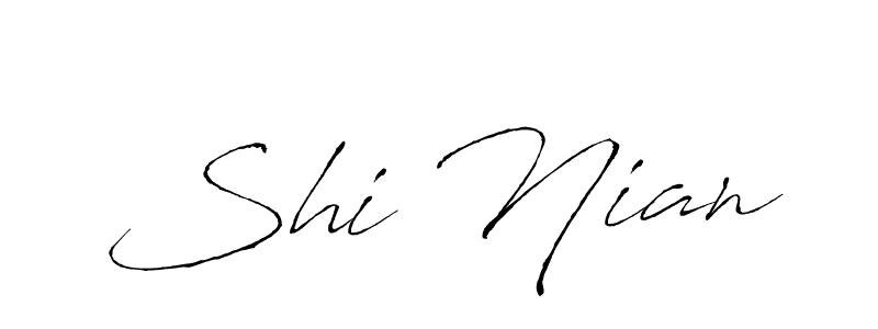 How to make Shi Nian name signature. Use Antro_Vectra style for creating short signs online. This is the latest handwritten sign. Shi Nian signature style 6 images and pictures png
