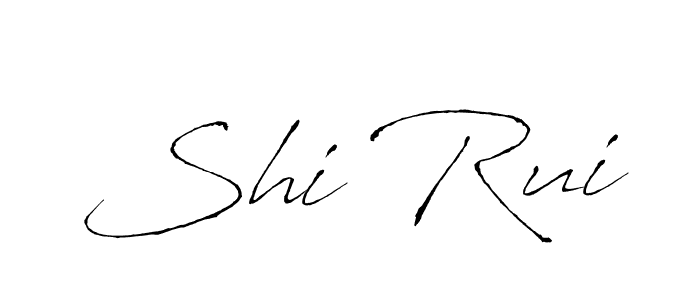 How to make Shi Rui name signature. Use Antro_Vectra style for creating short signs online. This is the latest handwritten sign. Shi Rui signature style 6 images and pictures png