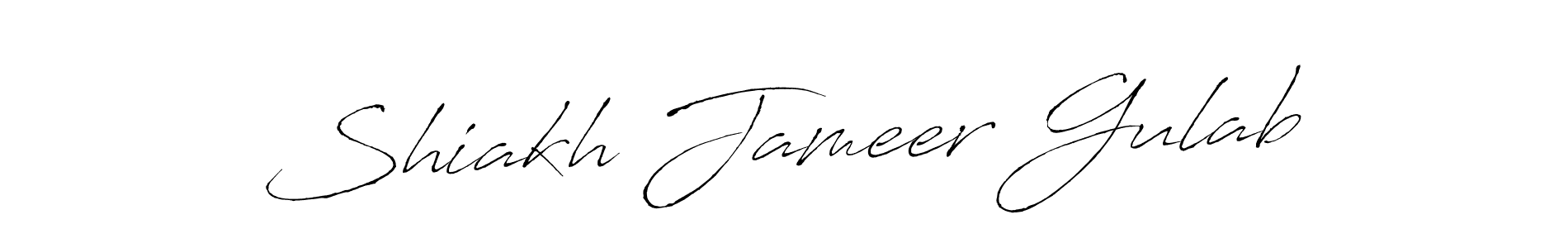 Make a beautiful signature design for name Shiakh Jameer Gulab. With this signature (Antro_Vectra) style, you can create a handwritten signature for free. Shiakh Jameer Gulab signature style 6 images and pictures png