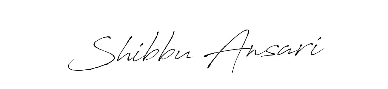 How to make Shibbu Ansari name signature. Use Antro_Vectra style for creating short signs online. This is the latest handwritten sign. Shibbu Ansari signature style 6 images and pictures png