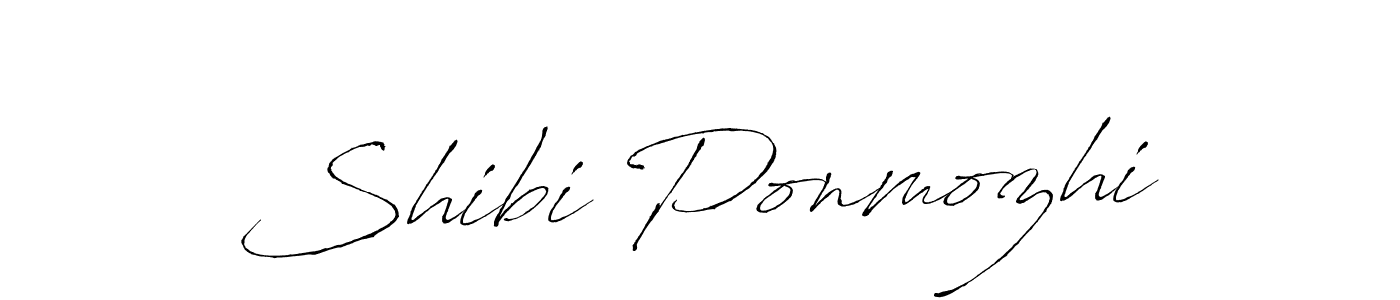 Design your own signature with our free online signature maker. With this signature software, you can create a handwritten (Antro_Vectra) signature for name Shibi Ponmozhi. Shibi Ponmozhi signature style 6 images and pictures png