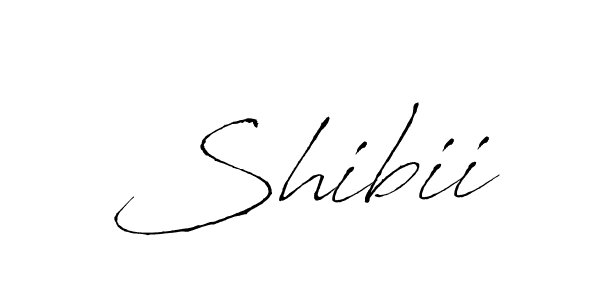 Design your own signature with our free online signature maker. With this signature software, you can create a handwritten (Antro_Vectra) signature for name Shibii. Shibii signature style 6 images and pictures png