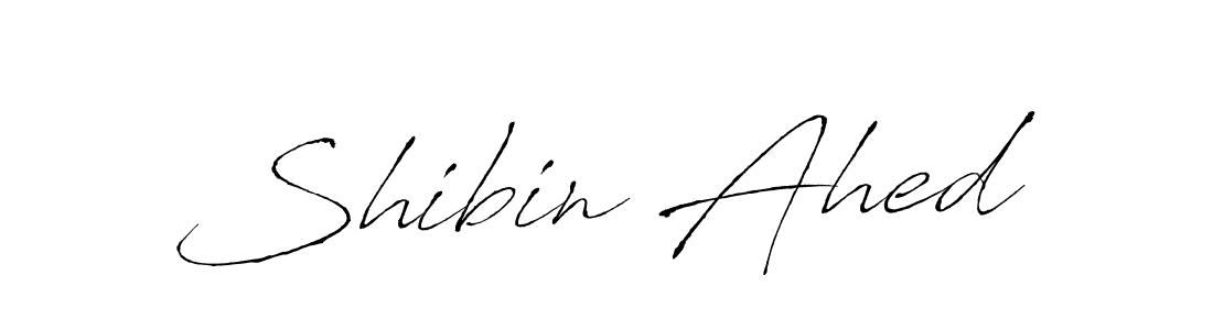 Create a beautiful signature design for name Shibin Ahed. With this signature (Antro_Vectra) fonts, you can make a handwritten signature for free. Shibin Ahed signature style 6 images and pictures png