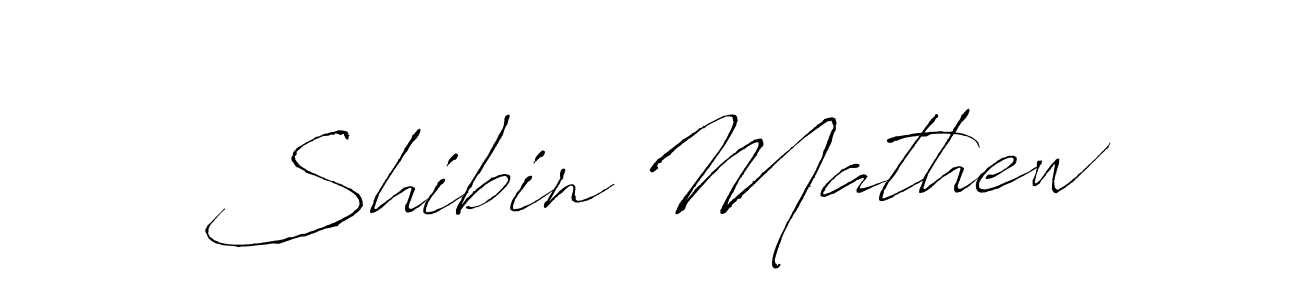 Design your own signature with our free online signature maker. With this signature software, you can create a handwritten (Antro_Vectra) signature for name Shibin Mathew. Shibin Mathew signature style 6 images and pictures png