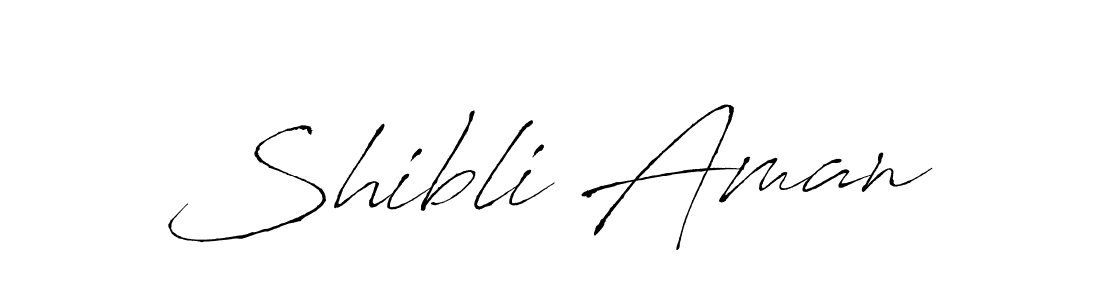 Design your own signature with our free online signature maker. With this signature software, you can create a handwritten (Antro_Vectra) signature for name Shibli Aman. Shibli Aman signature style 6 images and pictures png