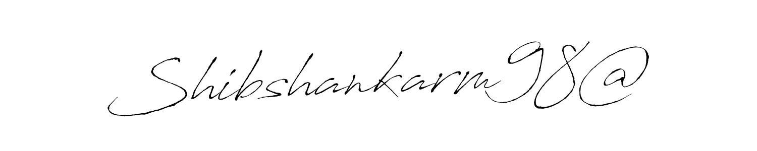 Make a beautiful signature design for name Shibshankarm98@. With this signature (Antro_Vectra) style, you can create a handwritten signature for free. Shibshankarm98@ signature style 6 images and pictures png