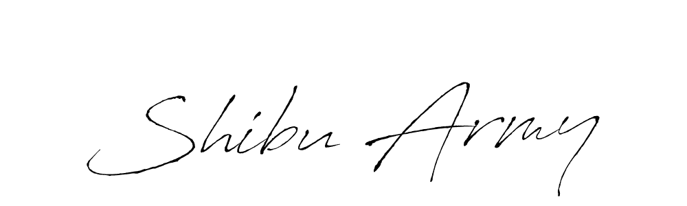 Shibu Army stylish signature style. Best Handwritten Sign (Antro_Vectra) for my name. Handwritten Signature Collection Ideas for my name Shibu Army. Shibu Army signature style 6 images and pictures png