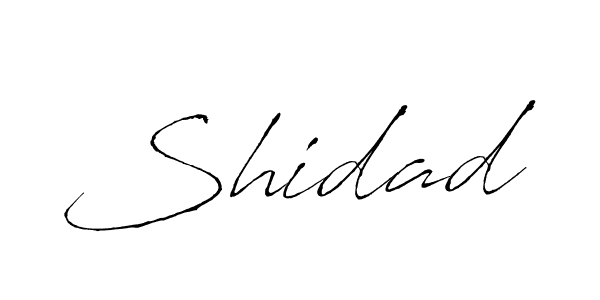 Use a signature maker to create a handwritten signature online. With this signature software, you can design (Antro_Vectra) your own signature for name Shidad. Shidad signature style 6 images and pictures png