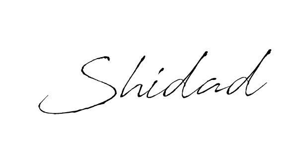 Use a signature maker to create a handwritten signature online. With this signature software, you can design (Antro_Vectra) your own signature for name Shidad. Shidad signature style 6 images and pictures png