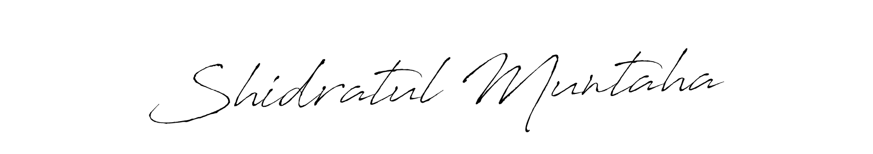 Shidratul Muntaha stylish signature style. Best Handwritten Sign (Antro_Vectra) for my name. Handwritten Signature Collection Ideas for my name Shidratul Muntaha. Shidratul Muntaha signature style 6 images and pictures png