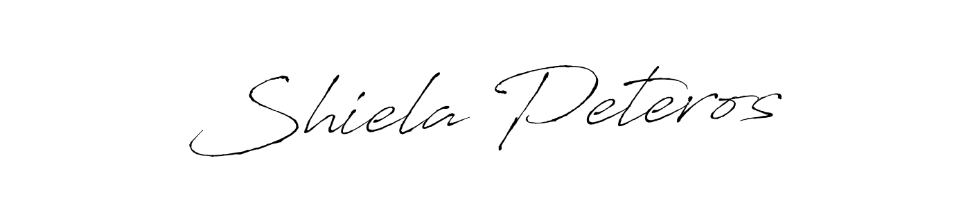 How to make Shiela Peteros name signature. Use Antro_Vectra style for creating short signs online. This is the latest handwritten sign. Shiela Peteros signature style 6 images and pictures png