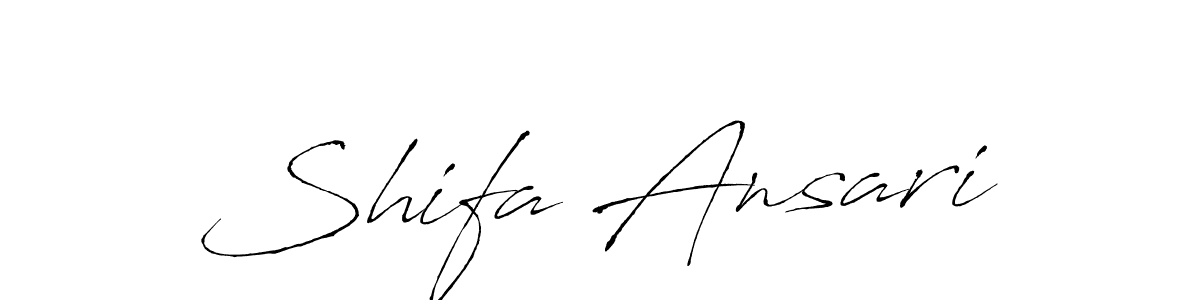 The best way (Antro_Vectra) to make a short signature is to pick only two or three words in your name. The name Shifa Ansari include a total of six letters. For converting this name. Shifa Ansari signature style 6 images and pictures png
