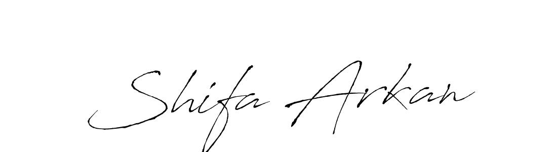 Also You can easily find your signature by using the search form. We will create Shifa Arkan name handwritten signature images for you free of cost using Antro_Vectra sign style. Shifa Arkan signature style 6 images and pictures png