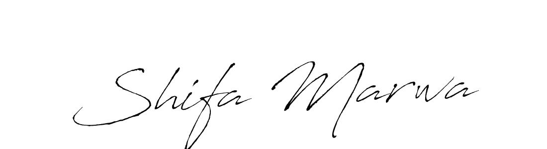 Make a beautiful signature design for name Shifa Marwa. With this signature (Antro_Vectra) style, you can create a handwritten signature for free. Shifa Marwa signature style 6 images and pictures png