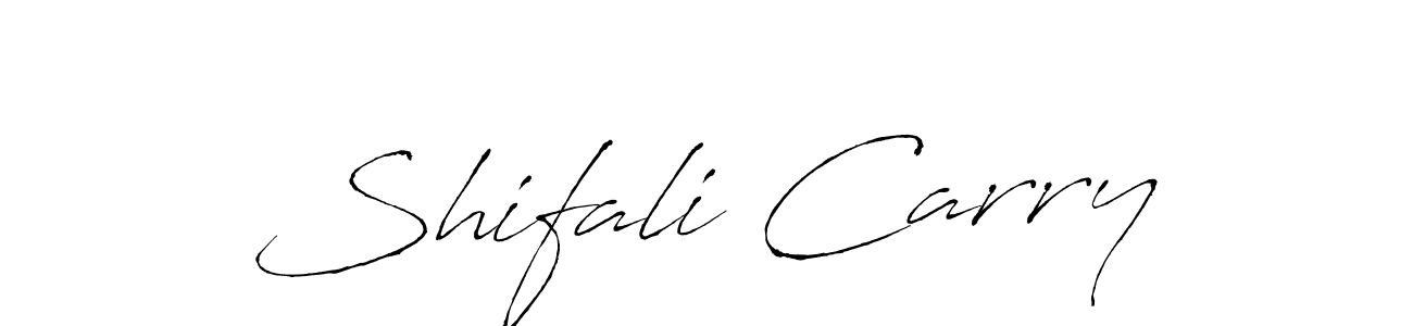 Antro_Vectra is a professional signature style that is perfect for those who want to add a touch of class to their signature. It is also a great choice for those who want to make their signature more unique. Get Shifali Carry name to fancy signature for free. Shifali Carry signature style 6 images and pictures png