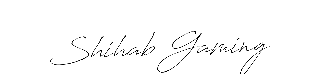 Shihab Gaming stylish signature style. Best Handwritten Sign (Antro_Vectra) for my name. Handwritten Signature Collection Ideas for my name Shihab Gaming. Shihab Gaming signature style 6 images and pictures png