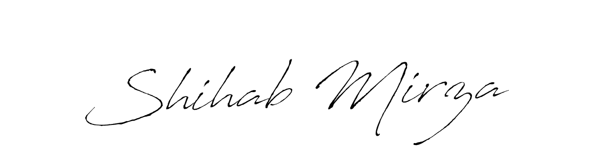 Also You can easily find your signature by using the search form. We will create Shihab Mirza name handwritten signature images for you free of cost using Antro_Vectra sign style. Shihab Mirza signature style 6 images and pictures png