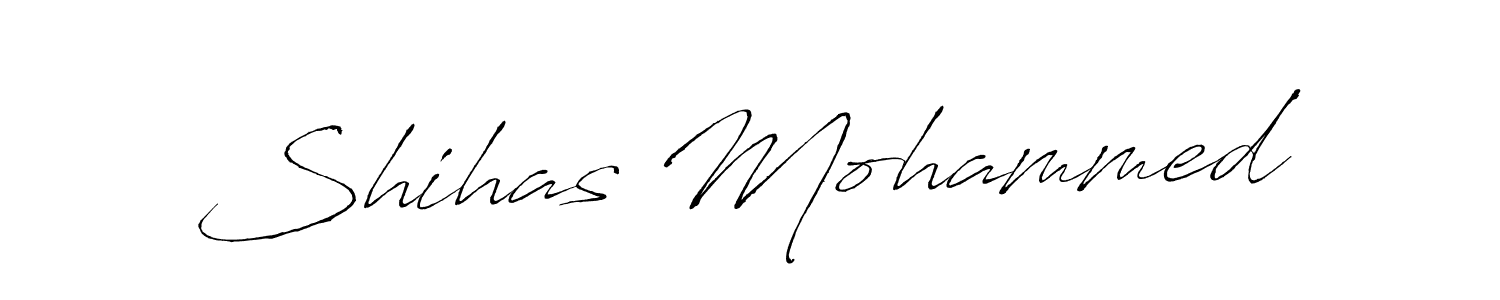 Antro_Vectra is a professional signature style that is perfect for those who want to add a touch of class to their signature. It is also a great choice for those who want to make their signature more unique. Get Shihas Mohammed name to fancy signature for free. Shihas Mohammed signature style 6 images and pictures png