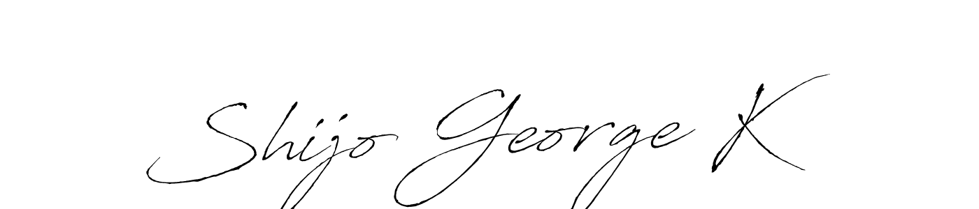 Shijo George K stylish signature style. Best Handwritten Sign (Antro_Vectra) for my name. Handwritten Signature Collection Ideas for my name Shijo George K. Shijo George K signature style 6 images and pictures png