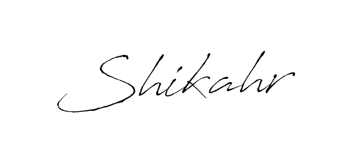 Design your own signature with our free online signature maker. With this signature software, you can create a handwritten (Antro_Vectra) signature for name Shikahr. Shikahr signature style 6 images and pictures png