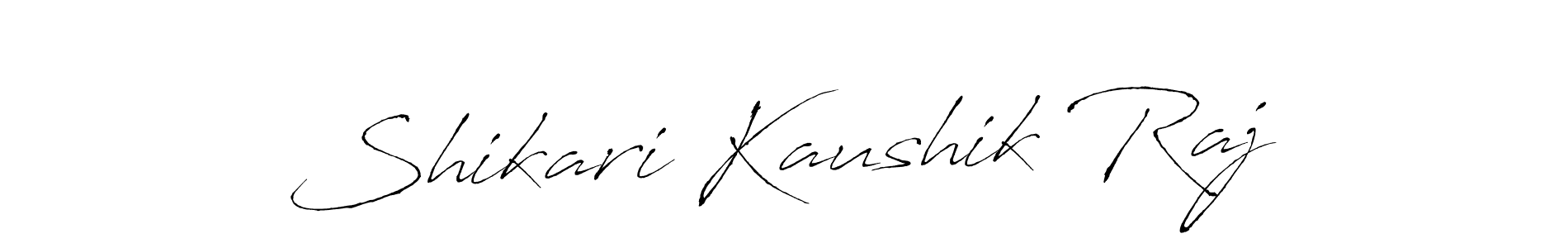 Shikari Kaushik Raj stylish signature style. Best Handwritten Sign (Antro_Vectra) for my name. Handwritten Signature Collection Ideas for my name Shikari Kaushik Raj. Shikari Kaushik Raj signature style 6 images and pictures png