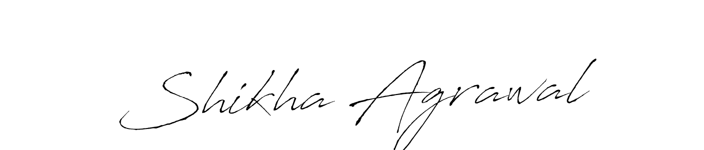 Design your own signature with our free online signature maker. With this signature software, you can create a handwritten (Antro_Vectra) signature for name Shikha Agrawal. Shikha Agrawal signature style 6 images and pictures png