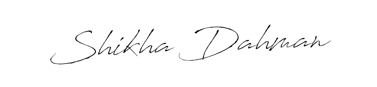 This is the best signature style for the Shikha Dahman name. Also you like these signature font (Antro_Vectra). Mix name signature. Shikha Dahman signature style 6 images and pictures png