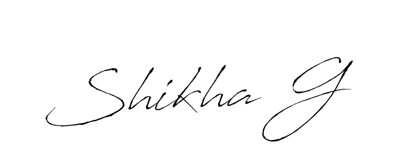 Use a signature maker to create a handwritten signature online. With this signature software, you can design (Antro_Vectra) your own signature for name Shikha G. Shikha G signature style 6 images and pictures png