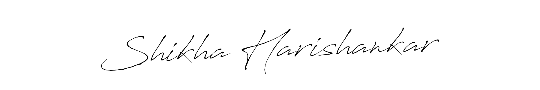 How to make Shikha Harishankar signature? Antro_Vectra is a professional autograph style. Create handwritten signature for Shikha Harishankar name. Shikha Harishankar signature style 6 images and pictures png