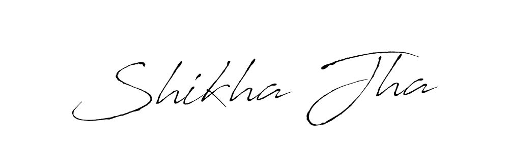 This is the best signature style for the Shikha Jha name. Also you like these signature font (Antro_Vectra). Mix name signature. Shikha Jha signature style 6 images and pictures png