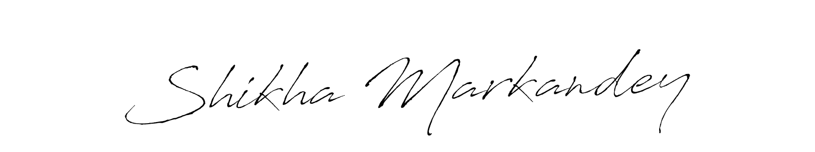 Create a beautiful signature design for name Shikha Markandey. With this signature (Antro_Vectra) fonts, you can make a handwritten signature for free. Shikha Markandey signature style 6 images and pictures png