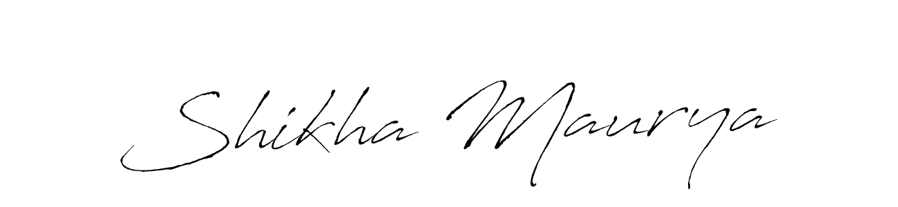Also we have Shikha Maurya name is the best signature style. Create professional handwritten signature collection using Antro_Vectra autograph style. Shikha Maurya signature style 6 images and pictures png