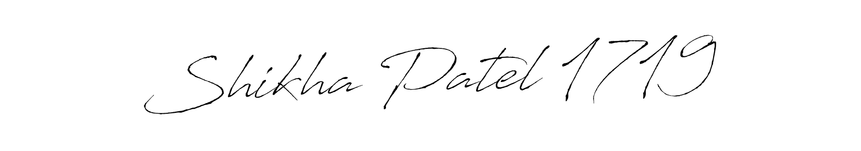 How to make Shikha Patel 1719 name signature. Use Antro_Vectra style for creating short signs online. This is the latest handwritten sign. Shikha Patel 1719 signature style 6 images and pictures png