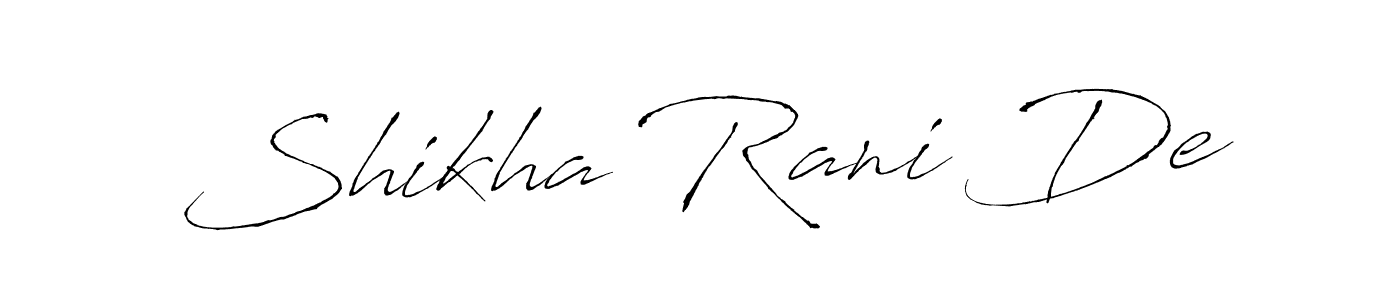 Use a signature maker to create a handwritten signature online. With this signature software, you can design (Antro_Vectra) your own signature for name Shikha Rani De. Shikha Rani De signature style 6 images and pictures png