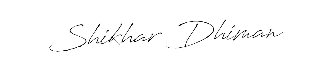 Create a beautiful signature design for name Shikhar Dhiman. With this signature (Antro_Vectra) fonts, you can make a handwritten signature for free. Shikhar Dhiman signature style 6 images and pictures png