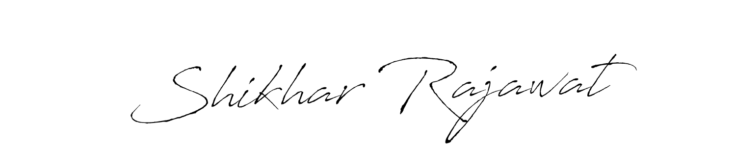 How to make Shikhar Rajawat name signature. Use Antro_Vectra style for creating short signs online. This is the latest handwritten sign. Shikhar Rajawat signature style 6 images and pictures png