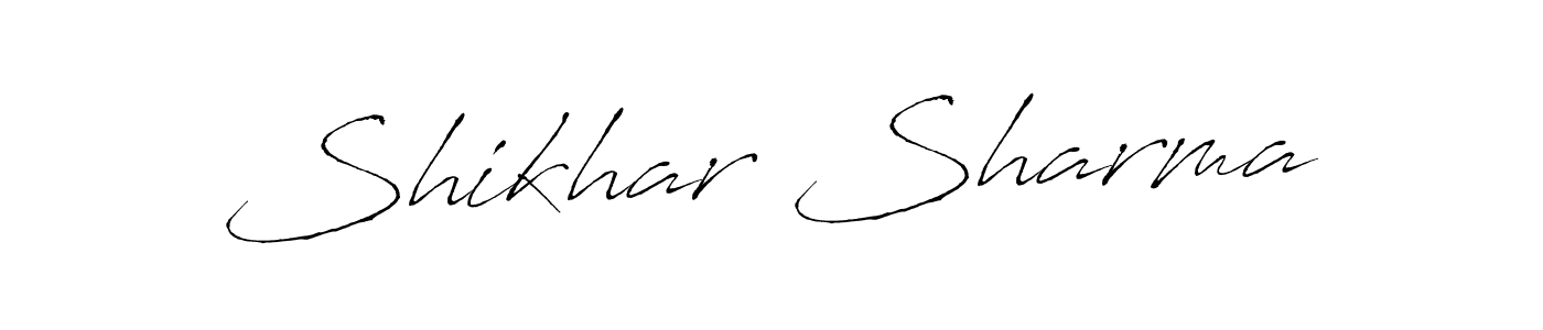 The best way (Antro_Vectra) to make a short signature is to pick only two or three words in your name. The name Shikhar Sharma include a total of six letters. For converting this name. Shikhar Sharma signature style 6 images and pictures png