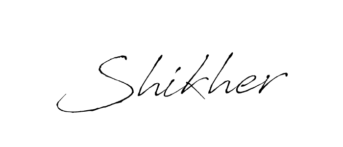 The best way (Antro_Vectra) to make a short signature is to pick only two or three words in your name. The name Shikher include a total of six letters. For converting this name. Shikher signature style 6 images and pictures png