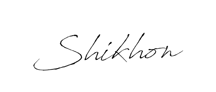 Use a signature maker to create a handwritten signature online. With this signature software, you can design (Antro_Vectra) your own signature for name Shikhon. Shikhon signature style 6 images and pictures png